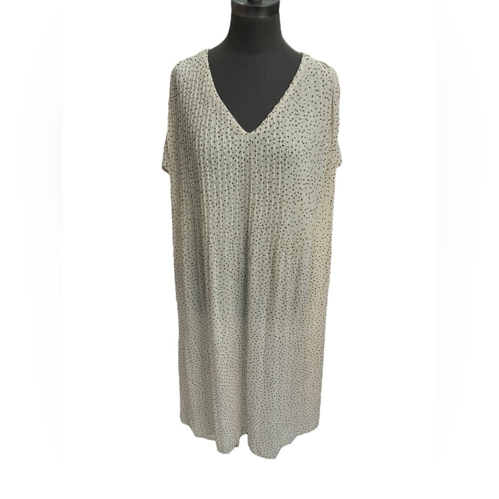 Zara Dotted Cream Loose Dress XS